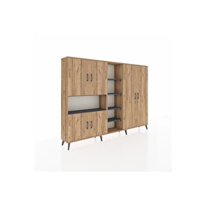 Arges Dolap 13 Raflı 6 Kapaklı 220x30x163 Çam-çam/antrasit