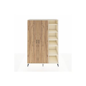 Hyperion Dolap 7 Raflı 2 Kapaklı Tek Askılı 132x44x195 Aytaşı-çam/antrasit