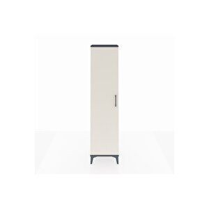 Arges Dolap Tek Raflı Tek Kapaklı Tek Askılı 44x30x182 Antrasit-aytaşı