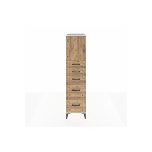 Kronos Dolap Tek Raflı 5 Çekmeceli Tek Kapaklı 44x59x182 Aytaşı-çam