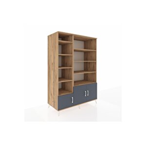 Kronos Dolap 10 Raflı 3 Kapaklı 132x59x195 Çam-antrasit/çam