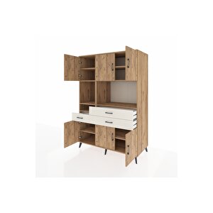 Kronos Dolap 9 Raflı 3 Çekmeceli 6 Kapaklı 132x59x195 Çam-çam/aytaşı
