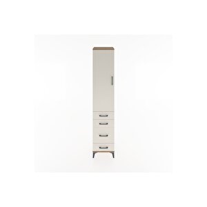 Hyperion Dolap 2 Raflı 4 Çekmeceli Tek Askılı 44x44x221 Çam-aytaşı