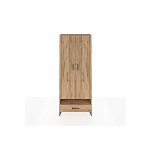 Arges Dolap 2 Raflı Tek Çekmeceli Tek Askılı 88x30x221 Çam-çam