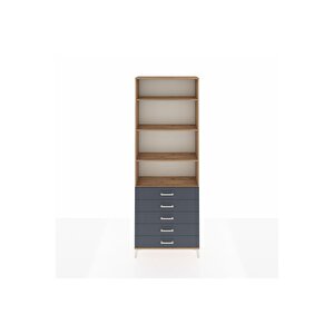 Arges Dolap 4 Raflı 5 Çekmeceli 88x30x243 Çam-antrasit