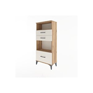 Arges Dolap 2 Raflı 3 Çekmeceli 60x30x134 Çam-aytaşı