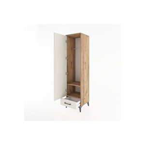 Hyperion Dolap 2 Raflı Tek Çekmeceli Tek Askılı 44x44x182 Çam-aytaşı