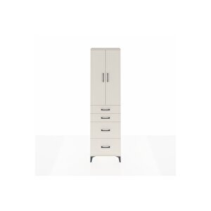 Arges Dolap 2 Raflı 4 Çekmeceli Tek Askılı 60x30x221 Aytaşı-aytaşı