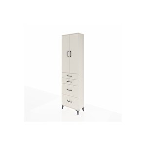 Arges Dolap 2 Raflı 4 Çekmeceli Tek Askılı 60x30x221 Aytaşı-aytaşı