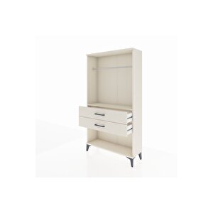 Arges Dolap Tek Raflı 2 Çekmeceli Tek Askılı 88x30x163 Aytaşı-aytaşı