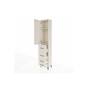 Arges Dolap 2 Raflı 4 Çekmeceli Tek Askılı 44x30x221 Aytaşı-aytaşı