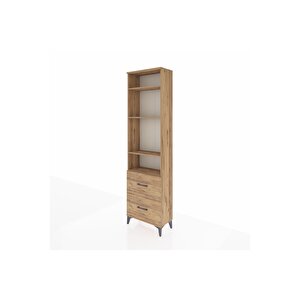 Arges Dolap 4 Raflı 2 Çekmeceli 60x30x221 Çam-çam