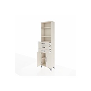 Arges Dolap 4 Raflı 3 Çekmeceli 2 Kapaklı 60x30x221 Aytaşı-aytaşı
