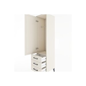 Hyperion Dolap Tek Raflı 3 Çekmeceli Tek Askılı 44x44x182 Aytaşı-aytaşı