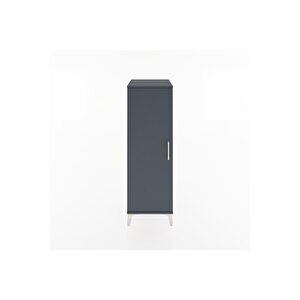 Hyperion Dolap 3 Raflı Tek Kapaklı 44x44x134 Antrasit-antrasit