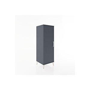 Hyperion Dolap 3 Raflı Tek Kapaklı 44x44x134 Antrasit-antrasit