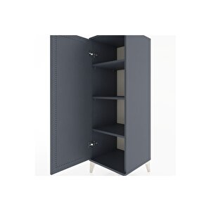 Hyperion Dolap 3 Raflı Tek Kapaklı 44x44x134 Antrasit-antrasit