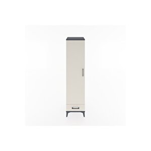 Hyperion Dolap 2 Raflı Tek Çekmeceli Tek Askılı 44x44x182 Antrasit-aytaşı