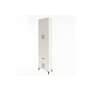 Arges Dolap 4 Raflı Tek Çekmeceli 4 Kapaklı 60x30x243 Aytaşı-aytaşı