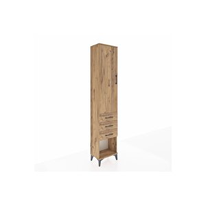 Arges Dolap 2 Raflı 3 Çekmeceli Tek Askılı 44x30x221 Çam-çam