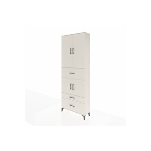Arges Dolap 4 Raflı 3 Çekmeceli 4 Kapaklı 88x30x243 Aytaşı-aytaşı