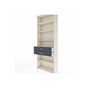 Arges Dolap 5 Raflı 2 Çekmeceli 88x30x243 Aytaşı-antrasit