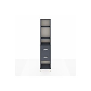 Arges Dolap 3 Raflı 2 Çekmeceli 44x30x221 Antrasit-antrasit