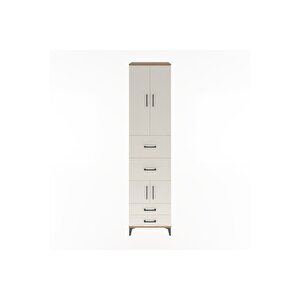 Hyperion Dolap 4 Raflı 4 Çekmeceli 4 Kapaklı 60x44x243 Çam-aytaşı