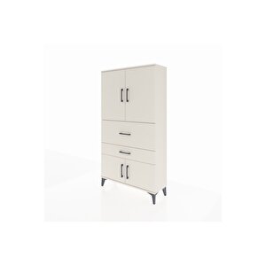 Arges Dolap 3 Raflı 2 Çekmeceli 4 Kapaklı 88x30x163 Aytaşı-aytaşı