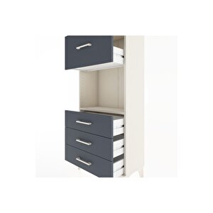 Hyperion Dolap Tek Raflı 4 Çekmeceli 60x44x134 Aytaşı-antrasit