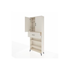 Arges Dolap 5 Raflı Tek Çekmeceli 2 Kapaklı 88x30x221 Aytaşı-aytaşı