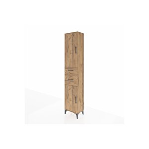 Arges Dolap 4 Raflı 2 Çekmeceli 2 Kapaklı 44x30x221 Çam-çam