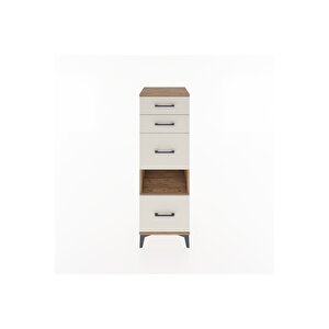 Hyperion Dolap Tek Raflı 4 Çekmeceli 44x44x134 Çam-aytaşı