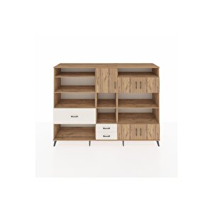Hyperion Dolap 13 Raflı 3 Çekmeceli 5 Kapaklı 220x44x163 Çam-çam/aytaşı