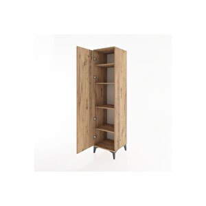 Hyperion Dolap 4 Raflı Tek Kapaklı 44x44x182 Çam-çam