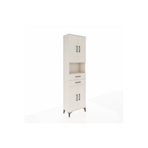 Arges Dolap 4 Raflı 2 Çekmeceli 4 Kapaklı 60x30x221 Aytaşı-aytaşı