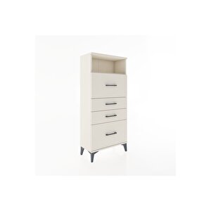Hyperion Dolap Tek Raflı 4 Çekmeceli 60x44x134 Aytaşı-aytaşı