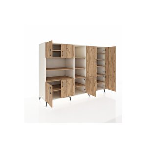 Kronos Dolap 14 Raflı 9 Kapaklı 220x59x163 Aytaşı-çam