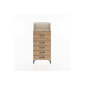 Hyperion Dolap Tek Raflı 5 Çekmeceli 60x44x134 Aytaşı-çam