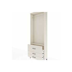 Arges Dolap Tek Raflı 3 Çekmeceli Tek Askılı 88x30x243 Aytaşı-aytaşı