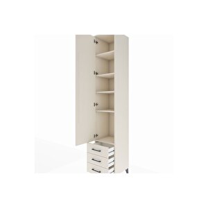 Hyperion Dolap 5 Raflı 3 Çekmeceli Tek Kapaklı 44x44x243 Aytaşı-aytaşı