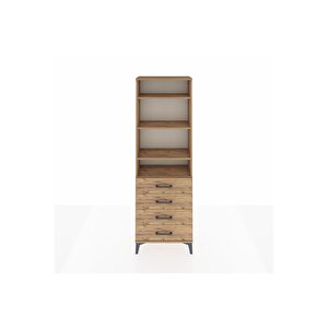 Arges Dolap 4 Raflı 4 Çekmeceli 60x30x182 Çam-çam