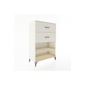 Hyperion Dolap Tek Raflı 2 Çekmeceli 88x44x134 Aytaşı-aytaşı