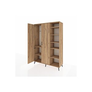 Hyperion Dolap 7 Raflı 2 Kapaklı Tek Askılı 132x44x195 Çam-çam/aytaşı