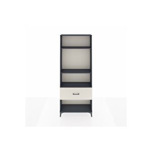 Arges Dolap 3 Raflı Tek Çekmeceli 88x30x221 Antrasit-aytaşı