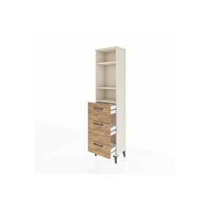 Arges Dolap 3 Raflı 3 Çekmeceli 44x30x182 Aytaşı-çam
