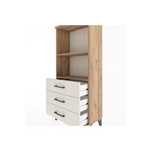 Hyperion Dolap 2 Raflı 3 Çekmeceli 60x44x134 Çam-aytaşı