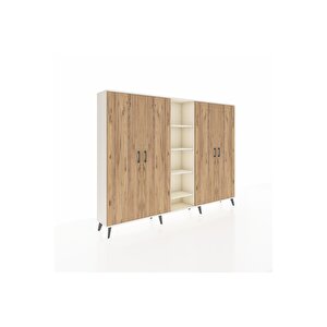 Arges Dolap 12 Raflı 4 Kapaklı 220x30x163 Aytaşı-çam/aytaşı
