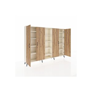 Arges Dolap 12 Raflı 4 Kapaklı 220x30x163 Aytaşı-çam/aytaşı