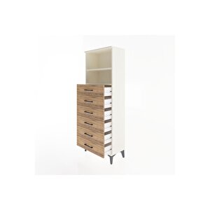 Arges Dolap 2 Raflı 6 Çekmeceli 60x30x163 Aytaşı-çam